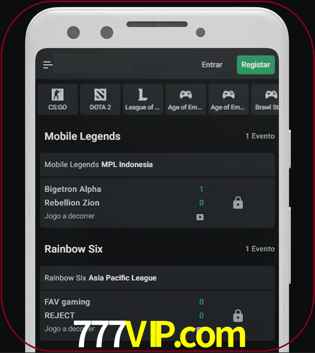 Esportes permitem apostar nos maiores torneios.